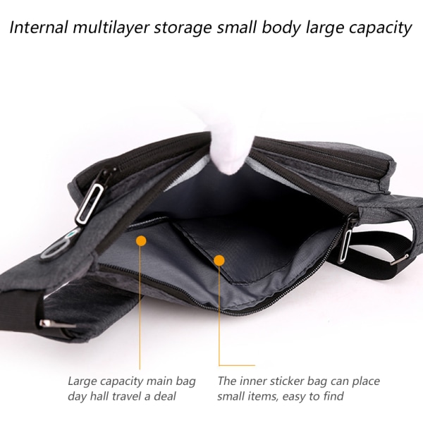En-axel ryggsäck diagonal väska vattentät reseryggsäck Right shoulder black  6c76 | Right shoulder black | Fyndiq