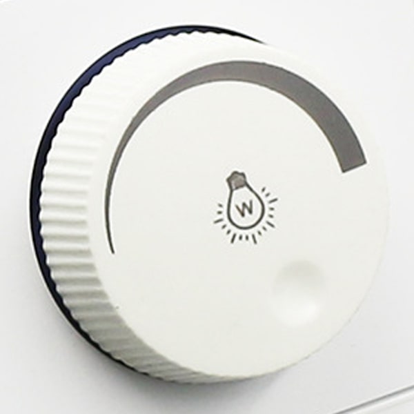 Dimmerbrytare - Praktisk väggmonterad tryckknapp på/av roterande LED-dimmer lampa ljusstyrka regulator