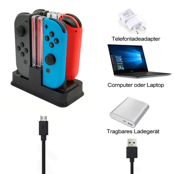 Power Pod Controller Laddstation, Nintendo Switch OLED Snabb Laddningsupplevelse & Automatiskt Säkerhetssystem för Problemfritt Spelande