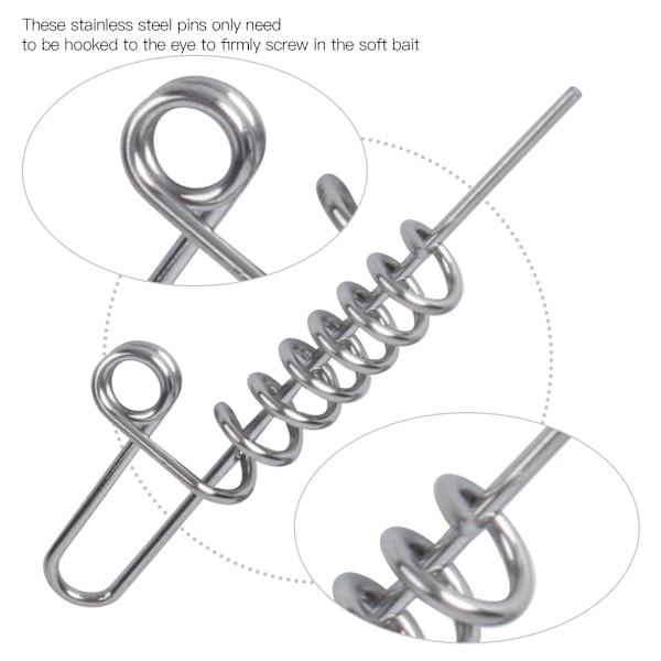 Mjukt fiskebete-anslutningsmaskar Lock Lock Fixed Pin Fiskebeten TillbehörStor storlek (cirka 6 cm/2,4 tum)