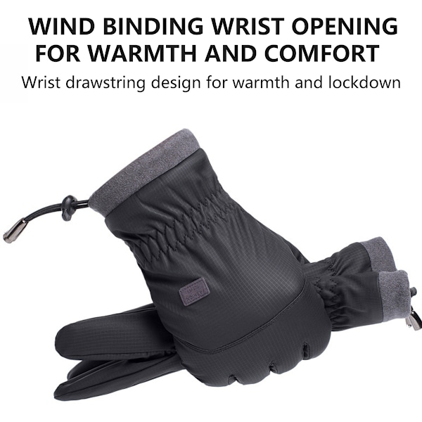 Fashionabla Vinterhandskar, Extremt Varma Vinterhandskar, Vindtäta Handskar för Kallt Väder, Justerbar Handledsdesign, Användarvänliga Handskar för Kvinnor &amp;