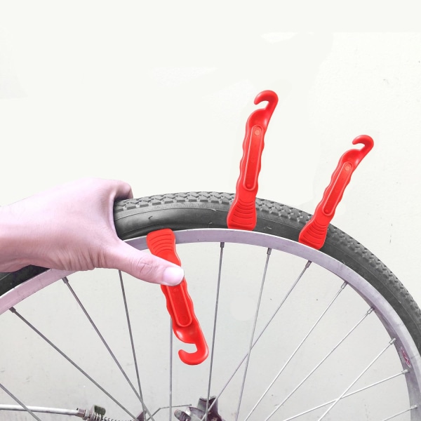 Däckavtagare för cykel - Premium härdad plast hävstång för cykelreparation - Verktygssats för landsvägscyklister - Set