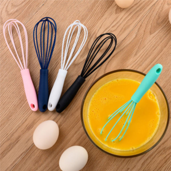 5 st färgglada köksminisilikonvispar - minivisp Rostfri degvisp, non-stick hand liten ballongvisp, mjölkskummare kök