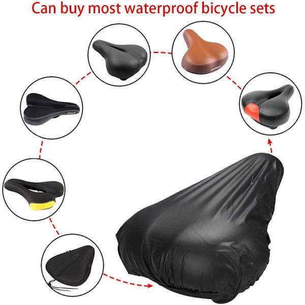 5PCS cykelstolskuddeöverdrag vattentätt cykelsadelskuddeöverdrag cykelsadelskudde regnskydd cykelsadelskuddeöverdrag sadel regnskydd, används för
