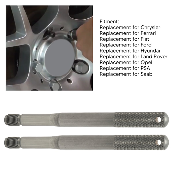 1 Par Hjulinställnings Stift Hög Hårdhet Slitstarkt Rostfritt Fälg Stift Pilot Stift för Bil M12x1.25