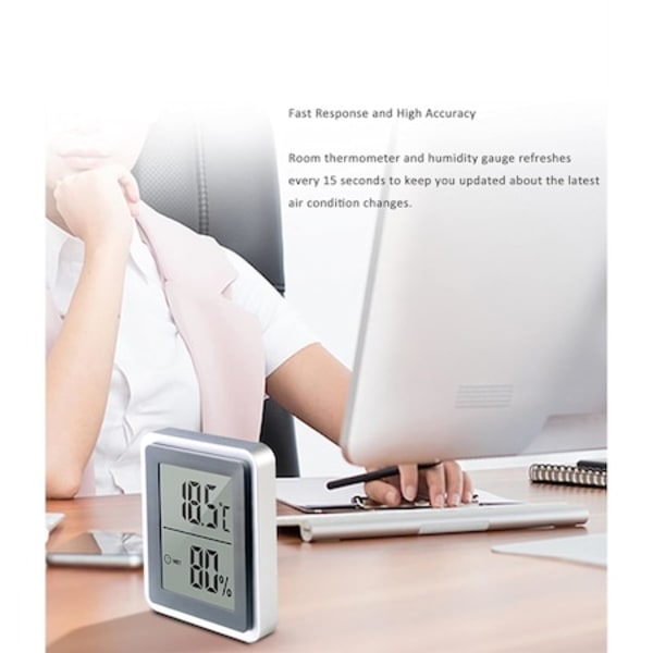 Digital termometer och hygrometer, Alb/Gri