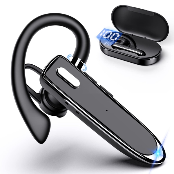 Bluetooth headset med mikrofon, HD handsfree telefon, trådlös headset mobiltelefon, CVC8.0 in-ear hörlurar för iPhone Samsung Huawei