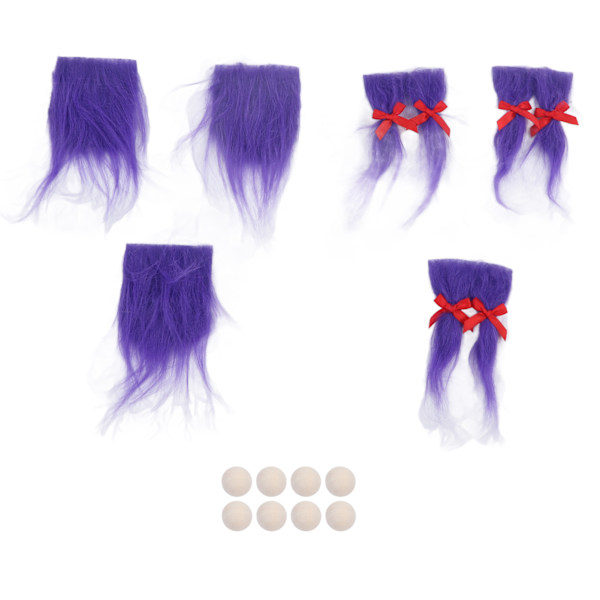 Gnome skägg konstgjord päls lila förskuren DIY gör söt levande mjuk återanvändbar falsk fluffig Gnome skägg för jul