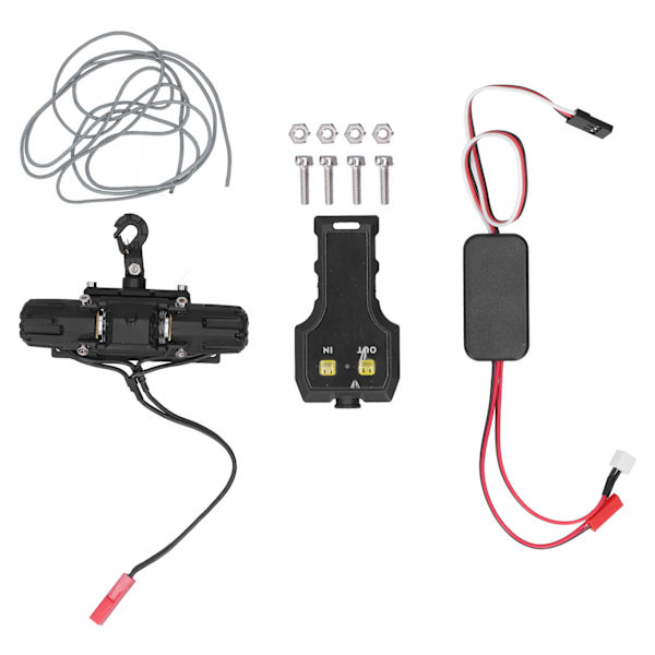 Dubbelmotor metallvinsch med fjärrkontroll för TRX4/SCX10/90046/D90/D110 1/10 RC-bil