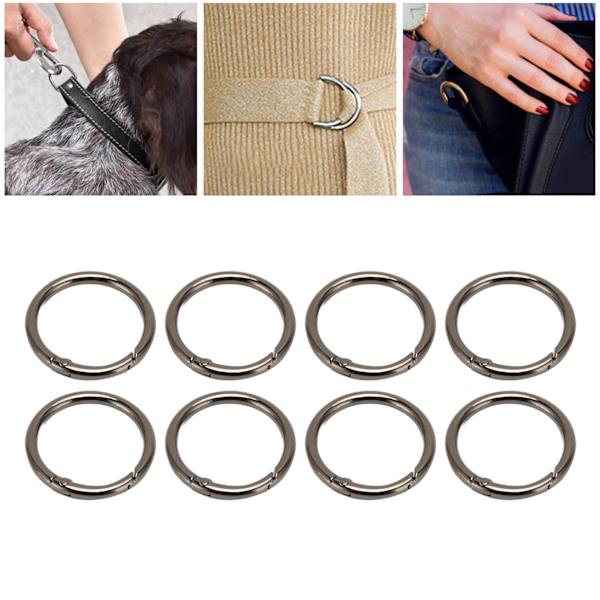 20 st fjäder O-ringar 1,54 tum diameter 0,16 tum tjock stark koppar kompakt fjäderspännen för nyckelring halsband smycken DIY silverfärg