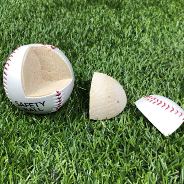 Standard 9 tum handgjorda basebollar gummi inre mjuk baseboll 7,2 cm softboll träningsboll