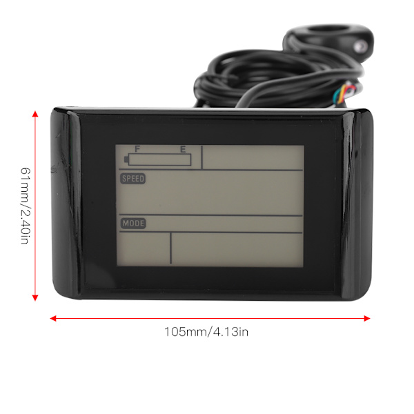 Vattentät LCD-displaypanel Elektrisk cykel E-cykel Scooter Borstlös regulator Kit250W48V
