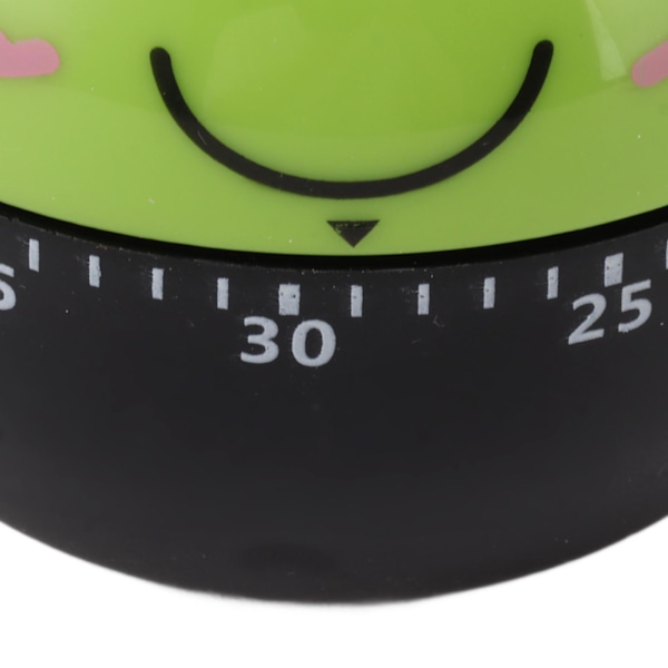 Cartoon Maskin Timer Hög Noggrannhet Justerbar 60 Minuter Mekanisk Kök Matlagningstimer för Kök Studie Grön