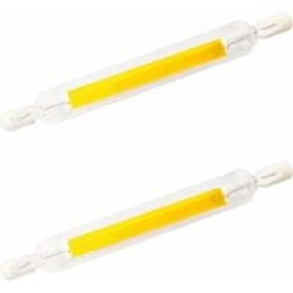 10W R7s LED-lampa 118mm COB-glödtråd Kall vit 6000K 220V Dubbel bas J118 LED Linjär rörlampa 360 grader Ej dimbar, 2-pack