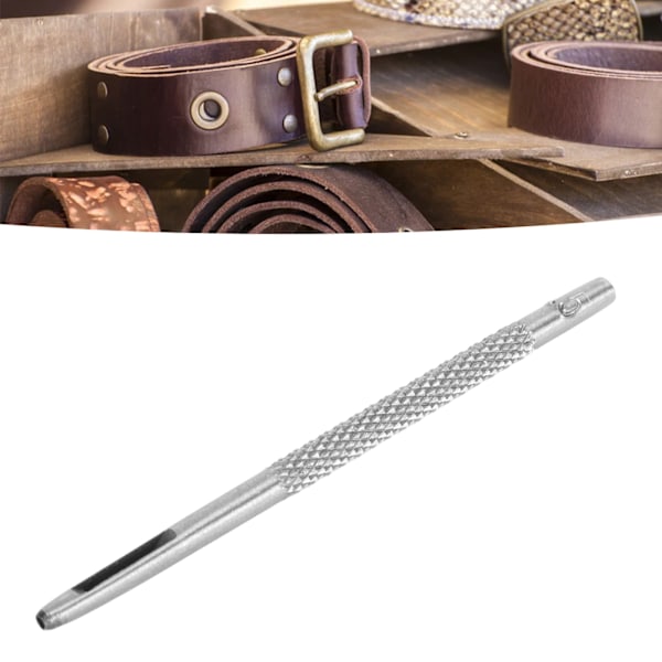 20 stansar i läder, kolstål, krompläterade, olika storlekar, läderstansverktyg för klockarmband, bälte, hantverk, 1,5 mm