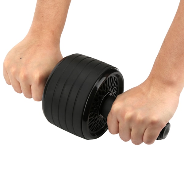 AB-hjul magträning rulle svamp handtag grepp midjeträning utrustning gym styrka kropp kraft fitnessSvart