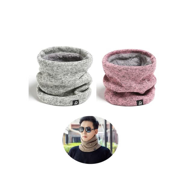 2-pack herrscarf - vadderat nackskydd - varm vinterscarf - nackskydd