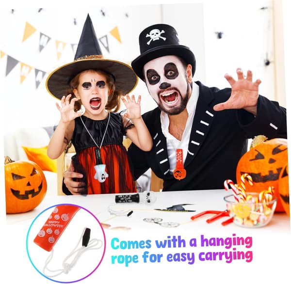 2 Halloween gresskar glitterstaver, for Halloweenfester, lyse glødepinner, kompakte og bærbare stye 3