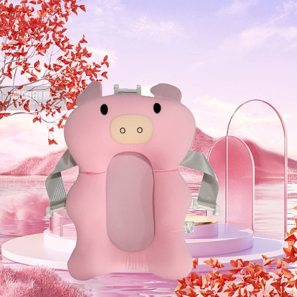 Baby Badkar Flytande Matta Spädbarn Badkar Sängkudde Justerbart Bälte Spänne Cartoon Form Rosa