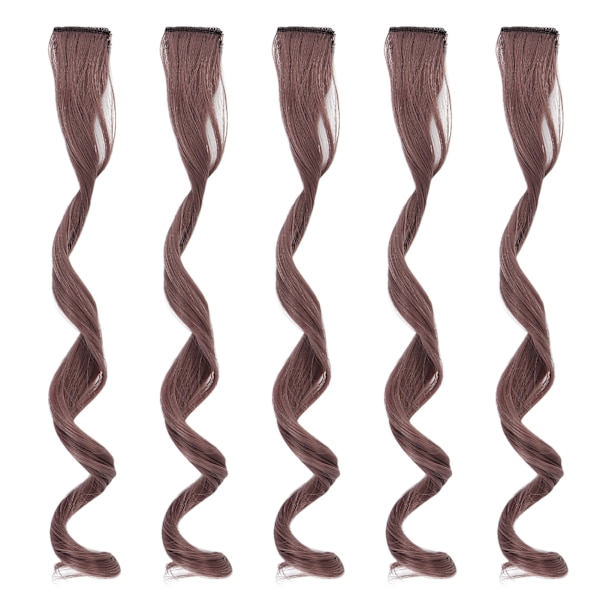 5 st Clip in Hairpiece Färgad Hairpiece Clip Hair Extension Hairpiece för Cosplay PartyLjus Lila