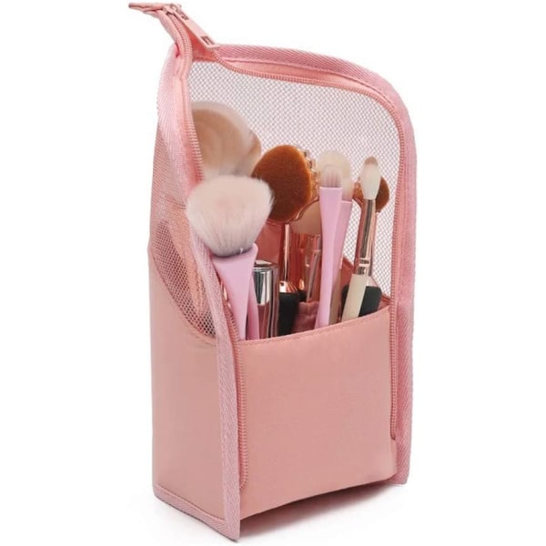 Makeup Brush Organizer Bag Reseborstar Hållare, Rosa