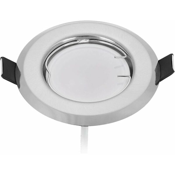 Set med 3 ultratunna infällda LED-spotlights med 3 x 5 W dimbar glödlampa 220 V spotmodul, 75–80 mm borrning, dimbar, varmt vitt ljus, 120° strålvinkel