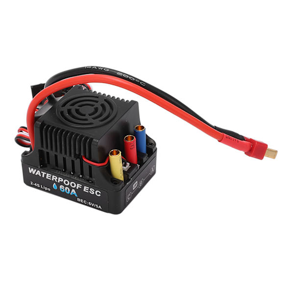 Borstlös motor ESC-kit Vattentät 3650 Borstlös motor 60A ESC Programmeringskort Set för 1/10 RC Bil 2300KV