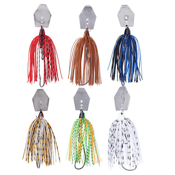 10cm 11g Metallbete Sequin Botten Skägg Bete Fiskebeten Fisketillbehör 6 st / Set