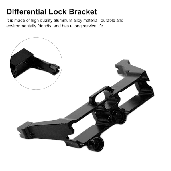 Differentialspärrfäste i aluminiumlegering, servofäste för Traxxas TRX4 1/10 RC-bil, svart