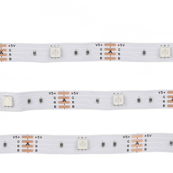 RGB LED-remsor med tryckknappskontroll 5V LED-lampor med 3 knappfunktioner för sovrum kök fest festivaler 1m / 3,3ft