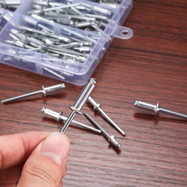 180 Stycken Blindnit, Aluminium Popnit, Aluminiumlegering Nit Sortiment av Nit för Metall, Trä, Plast - M3.2/M4.0/M4.8