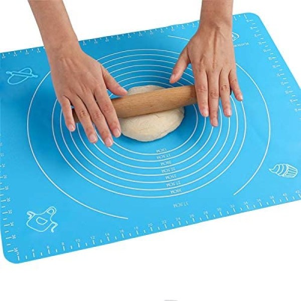 65*45cm Bakmatta Degrullmatta Non-Stick halkfri bakmatta med mått Fondant degbakelse gjord av silikondegmatta för fondant