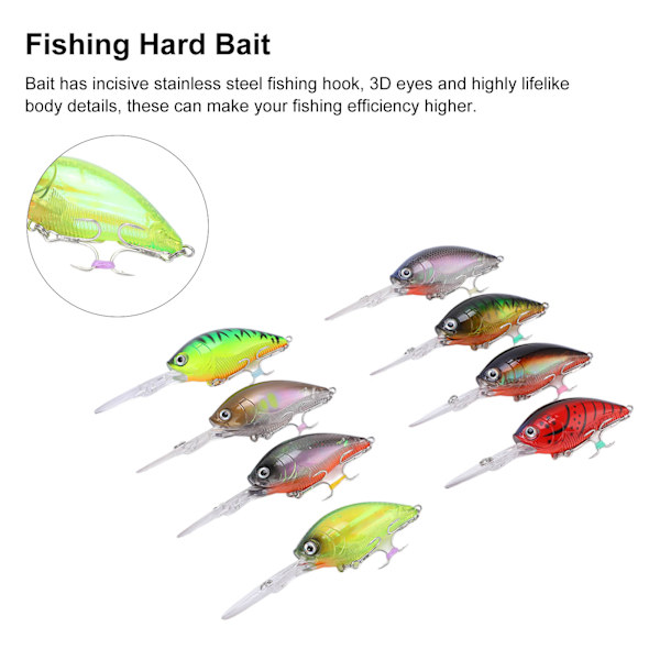 8 st fiskehård crankbait 22g Wobble Multi Jointed Artificial Lures för djupfiske Saltwater