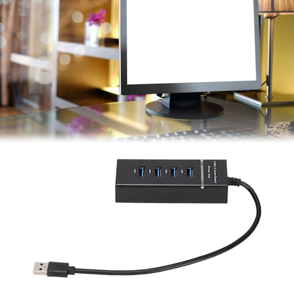 SuperSpeed USB-hubb för sömlös anslutning, portabel adapter med snabb respons, stabil multi-port hubb för säker och pålitlig dataöverföring, bred