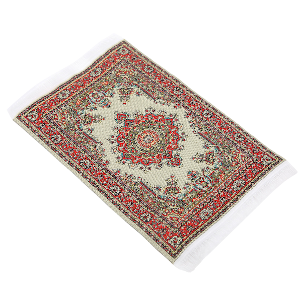 1:12 Dockskåp Vävda Matta Miniatyr Rug Dockhus Dekoration Barn Present Tillbehör