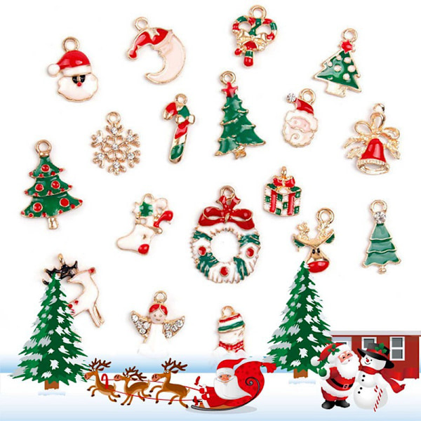 Julhänge Berlock för Halsband Armband Smyckestillverkning Kläder Sömnad Väskor Dekoration Berlock Gör-det-själv Scrapbooking Material
