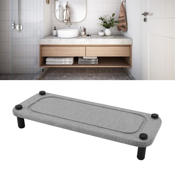 Diskho Caddy Instant Dry Diskho Organizer Torkar Omedelbart Diskho Hållare Diatomaceous Piedestal Stativ Riser med Rostfritt Stål Fötter Grå