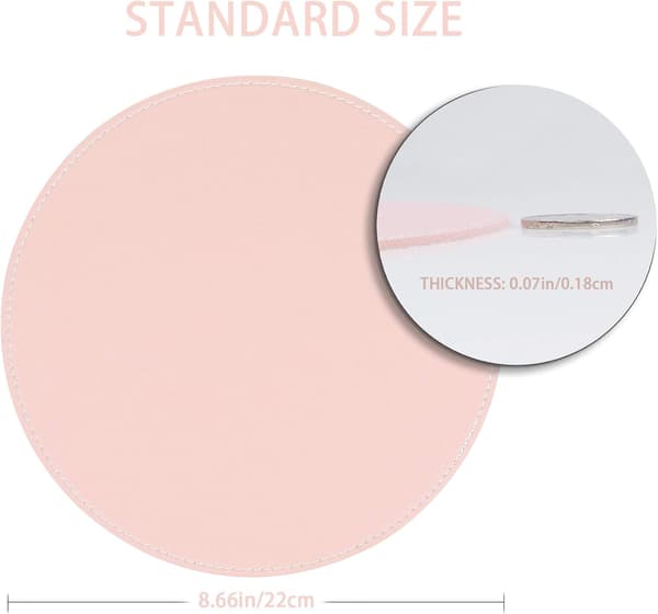 2-pakning musematte, ultratynn vanntett PU-skinnmusematte, sti
