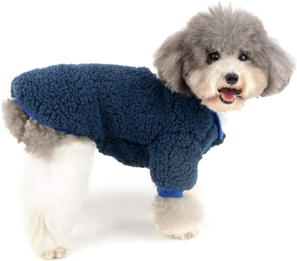 Husdjurskläder Vinter Varm Fleecejacka för Liten Hund Fleece Pullover