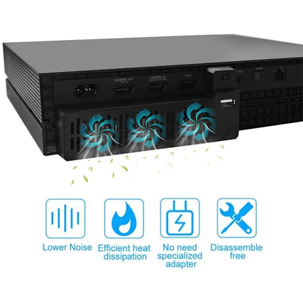 Extern Kylfläkt, Xbox ONE X Höghastighetsfläktar Portabel Värmereducering med Intelligent Auto-Start System