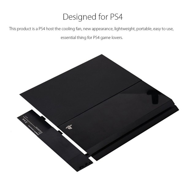 PS4-kylfläkt, USB-extern kylare PS4-värdkylfläkt Temperaturkontroll Kylfläktar för Playstation-spelkonsol