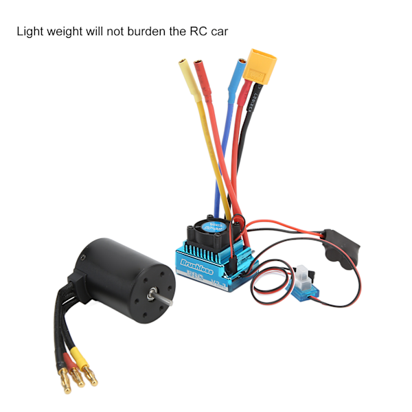3650 2300KV borstlös motor med 120A borstlös ESC elektronisk hastighetsregulator för 1/8 1/10 RC bil