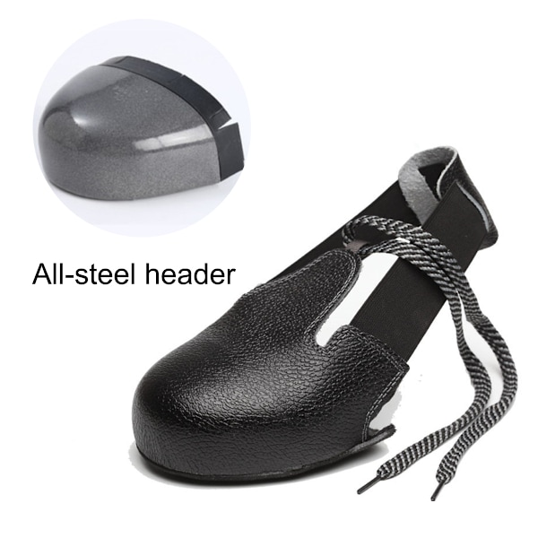 Skyddsskoskydd med stålhätta, universella stretch-läderöverdragsskor med titan-aluminiumlegering, skyddande halkfri sula för industri och