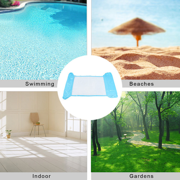 Pool Float Hammock för sjöar, Vinyl Vattenhängmatta erbjuder mångsidig flytande hängmatta med bekvämt nätcenter och slitstark kraftig PVC