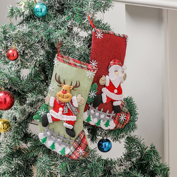 Söt Julstrumpa Julfest Julstrumpa