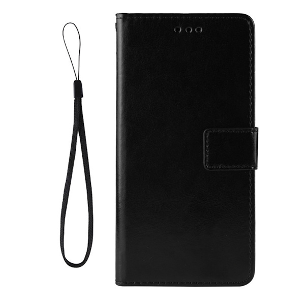 Samsung Xcover 4 Solid Farve Læder Etui - Sort Sort