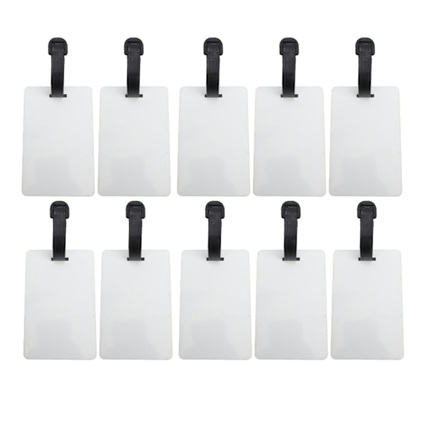10 st sublimering bagageetiketter i vit MDF, dubbelsidig utskrivbar, iögonfallande tomma bagageetiketter för DIY-resväskor, väskor A1
