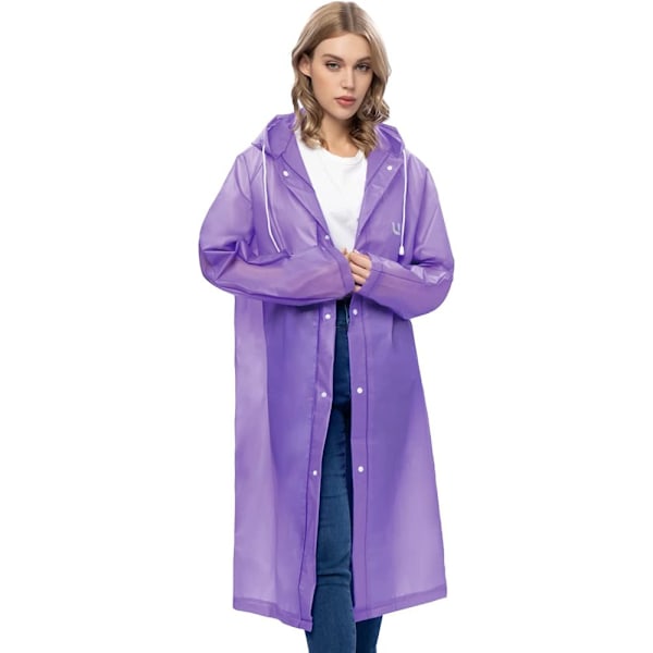 UNIQUEBELLA Regnrock EVA Rese Transparent Regnponcho Regntillbehör för Män och Kvinnor Regnkläder Regnkappa Regnjacka Vattentät för Vandring