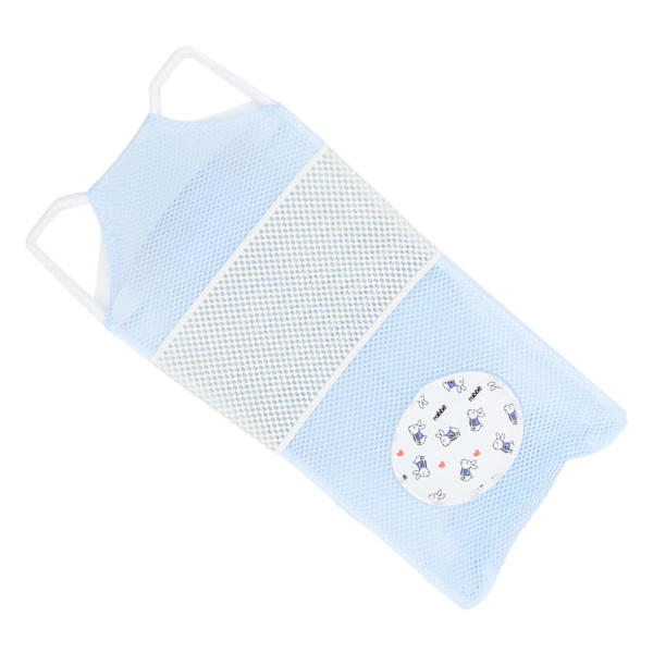 Baby Mesh Badkudde Pad Söt Cartoon Säker Ergonomisk Nyfödd Badkar Stöd Nätmatta för Hem Himmelblå