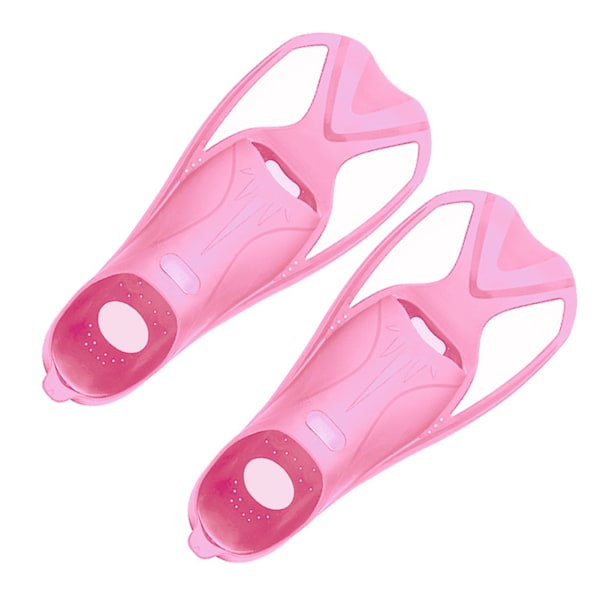 1 par simträning fenor för barn simfenor lär simutrustning för pojkar flickor rosa vit XXXXS(30‑31)